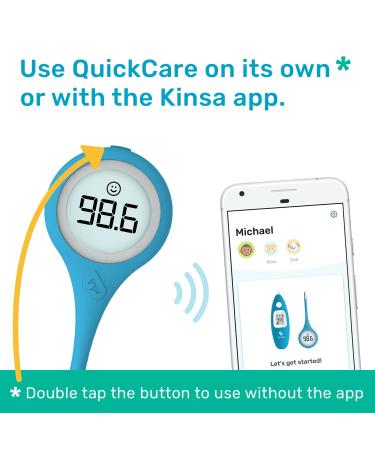 Kinsa Smart Thermometer for Fever - Accurate Digital Medical Termometro for Baby, Kid, and Adult - FDA Cleared Oral, Armpit, or Rectal Temperature Reader - QuickCare Limited Edition - Buy Online on GoSupps.com