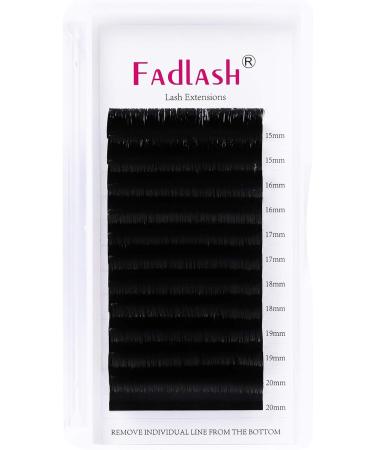 Fadlash Easy Fan D Curl 0.07 Russian Lashes - 15-20mm Mixed Length for Natural Look - Self Fanning Eyelash Extensions - Buy Online on GoSupps.com