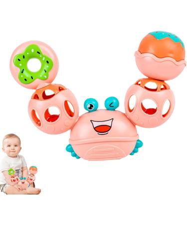 Abbto Babyrassel Crab Shape Newborn Toy - Soft Sensory Ball & Calming Bite Ring for Babies - Buy Online on GoSupps.com