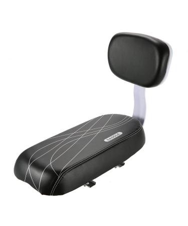 Lixada Bicycle Back Seat Cycling Bike Bicycle MTB PU Leather Soft Cushion Rear Rack Seat Children Seat with Back Rest Black - Buy Online on GoSupps.com
