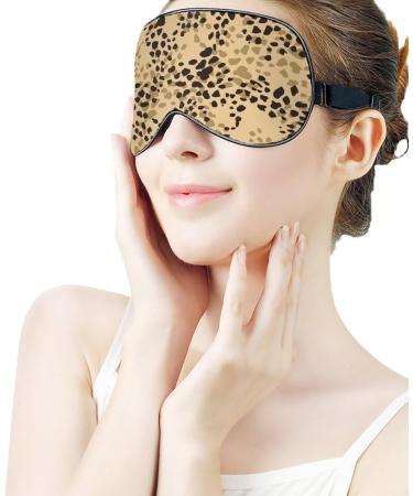 Leopard Skin Sleep Mask - Adjustable Blindfold for Men and Women | Blocks Light for Night Travel and Nap - Buy Online on GoSupps.com
