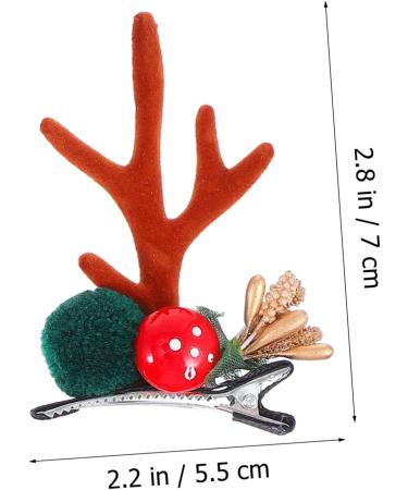 minkissy 8 Pairs Christmas hair clips antler alligator clips hair decoration antler hair barrette duckbill hair clips bill hair clips for women girls costumes Duckbill Hairpins animal - Buy Online on GoSupps.com