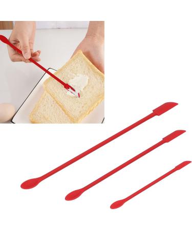 Mini Silicone Spatula with Long Handle & Double-Headed Design - Perfect for Jam Cosmetics & More (Red) - Buy Online on GoSupps.com