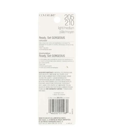 CoverGirl Ready Set Gorgeous Concealer Light/Medium 205/210 0.37 oz - Pack of 2 - Buy Online on GoSupps.com