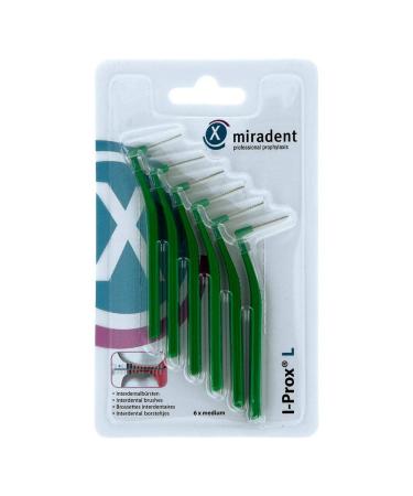 MIRADENT Interdental brush I-Prox L 0.7 mm green 6 pcs