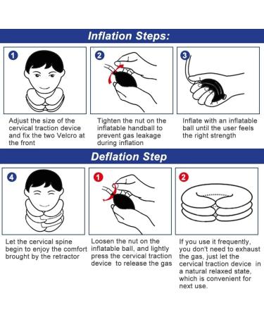 Cervical Neck Traction Device - Neck Support & Pain Relief for Cervical Spine - Adjustable Neck Pull Bandage - Blue - Buy Online on GoSupps.com