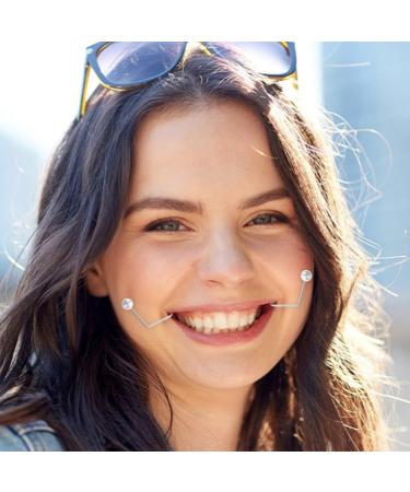 Baluue 2 Pairs Dimple Makers for Cheeks Facial Dimple Trainer for Create a Beautiful Smile Natural Dimples Lift Copper Silver Black - Buy Online on GoSupps.com