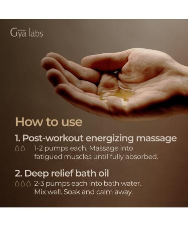 Gya Labs Energizing & Calming Massage Oil 200ml - 2 in 1 Pack for Relaxation & Vitality International Shipping Available - Buy Online on GoSupps.com