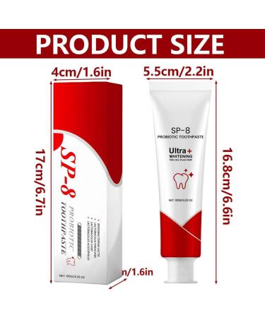 OIXYAZ SP8 Probiotic Toothpaste 120 g brightens and cares for teeth cleans thoroughly removes stains and freshens breath - Buy Online on GoSupps.com