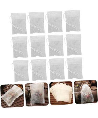 Ciieeo 200 Pcs Tea Bag Drawstring Tea Pouch Empty Tea Pouch Soup Bag Tea Infusers Bags Loose Leaves Protein 5X7CMx2pcs Whitex2pcs - Buy Online on GoSupps.com