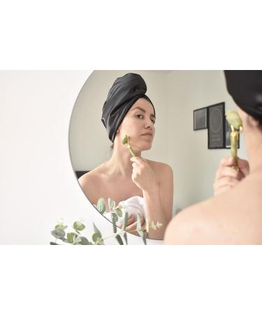 Dreamy Locks Black Hair Wrap Towel Turban - Silky Finish, Ideal for Long Hair - Buy Online on GoSupps.com