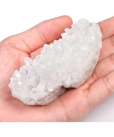 Nupuyai Natural Mountain Crystal Druse Rodstein - Irregular Crystal Cluster for Reiki Healing & Home Decoration - Medium Size Gemstone - Buy Online on GoSupps.com