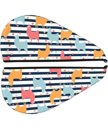 Colorful Llama Microfiber Hair Towel - Super Absorbent Coral Velvet Wrap for Long Curly & Thick Hair | Quick Dry for Women - International Shipping Available - Buy Online on GoSupps.com