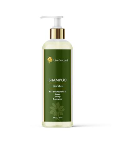 Argan & Hemp Conditioning Shampoo for Dry Damaged Hair with Organic Extracts of Lavender Rosemary Sage and Ginseng