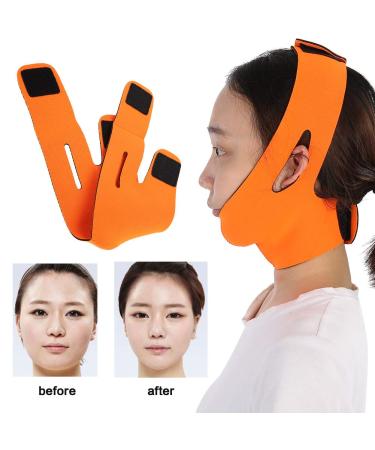 Face Bandage Slimming Mask - V Face Cheek & Chin Tightening Patch | Anti-Wrinkle Skin Care (Orange) - International Shipping - Buy Online on GoSupps.com