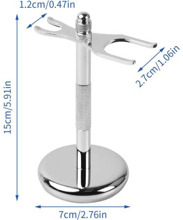 Hoaaigo Stainless Steel Razor Plane Stand - Non-Slip Shaving Stand for Men - Portable Shaver Brush Bracket in Silver - Buy Online on GoSupps.com