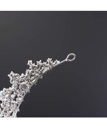 Lurrose Baroque Crystal Tiara - Vintage Rhinestone Wedding Crown Headpiece for Brides | Red Silver Green Hair Accessories - Buy Online on GoSupps.com