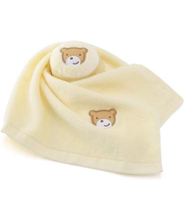 Kids Washcloth Set of 4 - 100% Cotton, Colorful Hand & Face Wash Towels for Boys and Girls - 13 x 13.8 inch - Bathroom/Kitchen Decoration Gift - Pink Blue Green Yellow - Buy Online on GoSupps.com