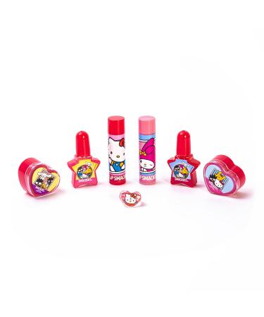 Lip Smacker Hello Kitty Nail Polish & Flavored Lip Balm Makeup Tote - Moisturizing Balms Colorful Nail Polishes Sanrio Accessory Ring Stylish Tote Bag Perfect Glam Gift for Hello Kitty Lovers 1 Count(Pack of 7) Hello Ki  - Buy Online on GoSupps.com