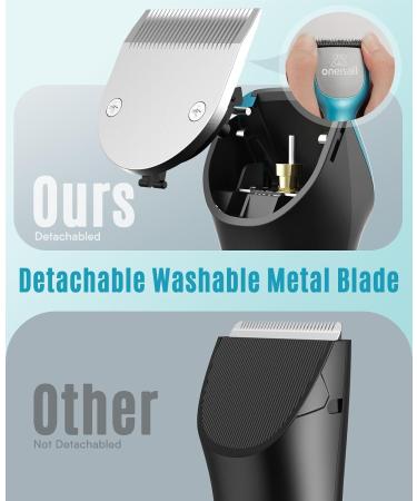 oneisall Professional Dog Clippers for Thick Hair - Heavy-Duty Cordless Grooming Clippers with Metal Blade for Cockapoo - Blue - Buy Online on GoSupps.com