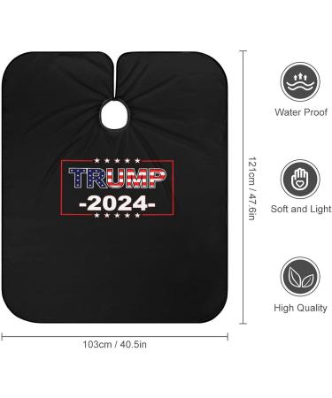 Trump 2024 USA Flag Barber Cape - Funny Professional Salon Hair Cutting Apron for Men & Women - Buy Online on GoSupps.com