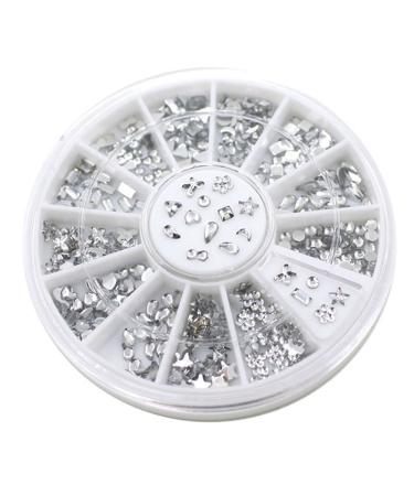 Gemini_mall Transparent Diamante Rhinestone Crystal Nail Art Decal Tips Glitters Stickers
