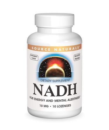 Source Naturals NADH 10mg Boost Energy and Mental Alertness - 10 Tablets