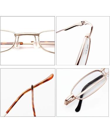 Kokobin Flexible Metal Reading Glasses - Gold +3.0 Diopters | Unisex Visual Aid with Case & Pen Holder - Buy Online on GoSupps.com