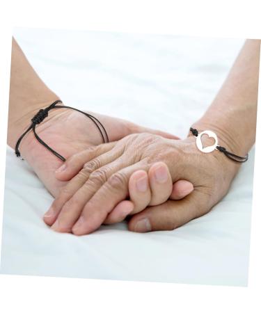 COHEALI Women Bracelet 1 Pair Cutout Heart Bracelet Woven Bracelets Rope Bracelet for Women Miss Jewelry Heart-shaped - Buy Online on GoSupps.com