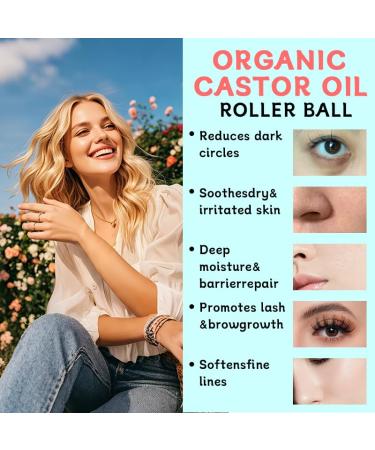 TWWKDD Frankincense and Castor Oil Castor Oil Roll On with Rose Quartz 100% Pure Organic Cold-Pressed Firms Skin Reduces Fine Lines Suitable for Face Neck Abdomen(50ML/1.7OZ) - Buy Online on GoSupps.com