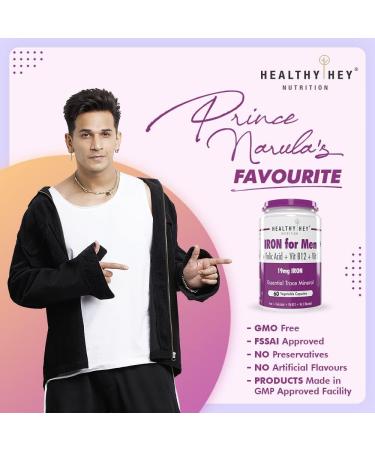 Sheltr Iron Supplement for Men -100% Chelated - with Vitamin B12 Folic Acid & Vitamin C for High Absorption (60 Veg Capsules) - Buy Online on GoSupps.com