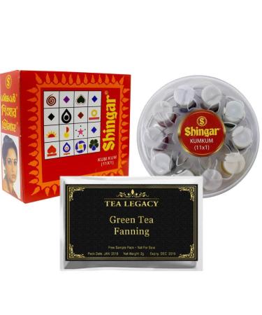 Yogic Mantra Shilpa Shringar Liquid Bindi 10 Color Set with TeaLegacy Sample - Premium Kum Kum for Married Women - Forehead Bindi Dots, Tikka Bindis & Temporary Tattoo - Buy Online on GoSupps.com