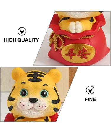 Artibetter 7 Pcs Year of The Tiger Bobble Head Ornament Home Decor Car Decor Resin Tiger Decoration Car Tiger Decoration Figurine Decor Car Adornment Desk Decor Small Animals Office The Sign Redx7pcs 6X6X9.5CMx7pcs - Buy Online on GoSupps.com