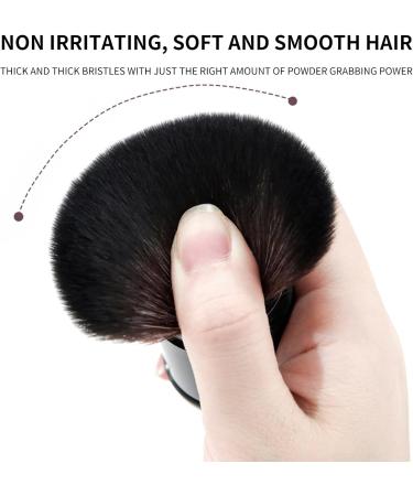 Soft Powder Makeup Brush | Kabuki Brush for Face, Cheeks, Bronzer, Blush & Foundation - Black - Buy Online on GoSupps.com
