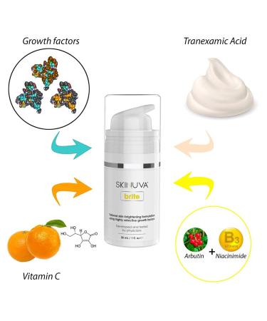 Skinuva Scar Cream (0.5 oz) + Skinuva Brite Hyperpigmentation Treatment (1 oz) | Advanced Scar Removal & Skin Brightening Cream with Growth Factors - Buy Online on GoSupps.com