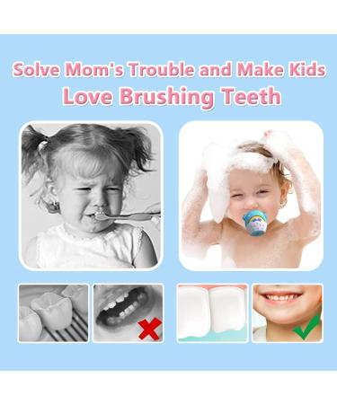 Tasselily Kids Electric Toothbrush - Ultrasonic 360 Cleaning, 5 Modes, IPX7 Waterproof, Smart Reminder - Pink Rainbow Design | Ages 2-6 - Buy Online on GoSupps.com