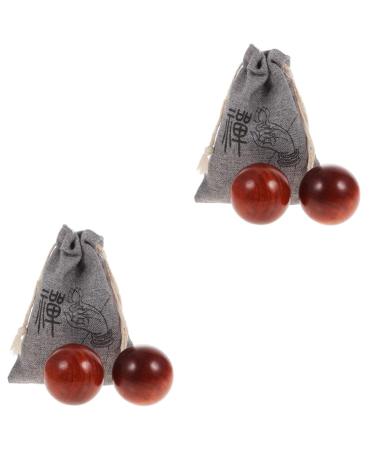 Solustrie 2 sentences Handball massage ball Handmilling balls Chinese medicine balls wooden balls Hand massage balls rosewood the ball roll wooden handicrafts gymnastics ball massage device mahogany