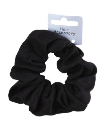 Pritties Accessories Schwarzes weiches Jersey-Stoff-Haargummi-Bommel-elastisches Haarband Schwarz 1 pieces (1Pack)