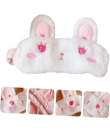 Healifty Bunny Ears Silk Eye Mask - Girl Stuffed Animals Sleeping Mask - Plush Material Blackout Eye Cover - Portable Fluffy Sleeping Mask - White 01 - Buy Online on GoSupps.com