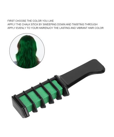 Temporary Hair Chamber Comb - Portable Disposable Hair Color Pencils for Cosplay | Dark Fluorescent Green - Buy Online on GoSupps.com