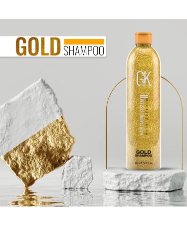 Buy GK HAIR Global Keratin Gold Shampoo 250ml - Argan Oil & Shea Butter for Shine & Protection - Suitable for All Hair Types - Buy Online on GoSupps.com