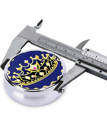 Fantasy Tiara Round Pill Box | 3 Compartment Travel Pill Organizer | Portable International Shipping - Buy Online on GoSupps.com