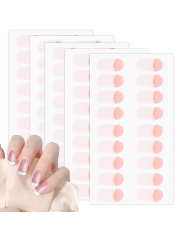 SHIYUAN 18 Stickers Semi Cured Gel Nails Strips French Style Gel Nail Stickers Made of Real Gel Nail Polish for Weddings Graduations Fashion Parties