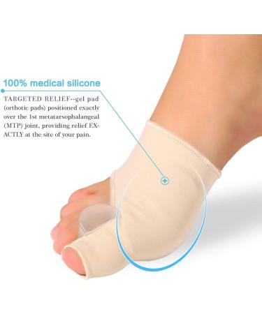 Doact Hallux Valgus Toe Spreader & Bunion Corrector - Pain Relief Gel Pad Socks for Hallux Valgus Correction - Buy Online on GoSupps.com