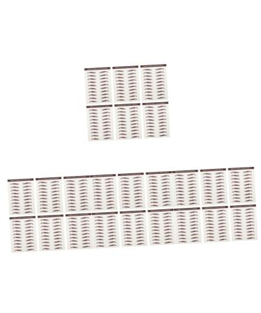 FRCOLOR 24 Pcs Eyebrow Stickers Make up Kit Eyebrows Eyebrow Tattoos Three-dimensional Miss