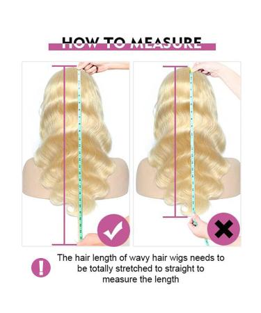 GURENYUN 26 Inch Blonde Lace Front Wig Human Hair 613 Body Wave 13x4 Frontal Pre Plucked with Baby Hair - 150% Density - Buy Online on GoSupps.com