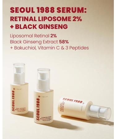 KSECRET SEOUL 1988 Serum - Retinal Liposome 2% + Black Ginseng | Anti-Aging & Wrinkle Care | Korean Skincare - 30ml - Buy Online on GoSupps.com