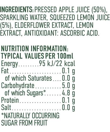 Cawston Press Sparkling Elderflower Lemonade Drink - 12 x 250ml Glass Bottles - Buy Online on GoSupps.com