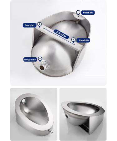 L-ROM 304 Stainless Steel Automatic Induction Urinal Wall-Mounted Public Toilet Urinal Contact-Free Toilet Urinal with Flush Valve Flushing Men's Urinal Suitable for Ba - Buy Online on GoSupps.com