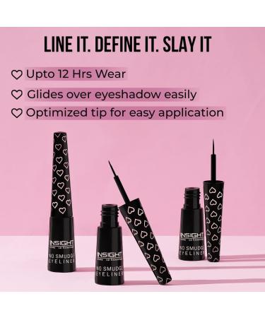 Insight Cosmetics No Smudge Eyeliner| Intense Matte Finish | Quick Drying |Smooth Application | Waterproof | Smudgeproof (EL-53) - Buy Online on GoSupps.com